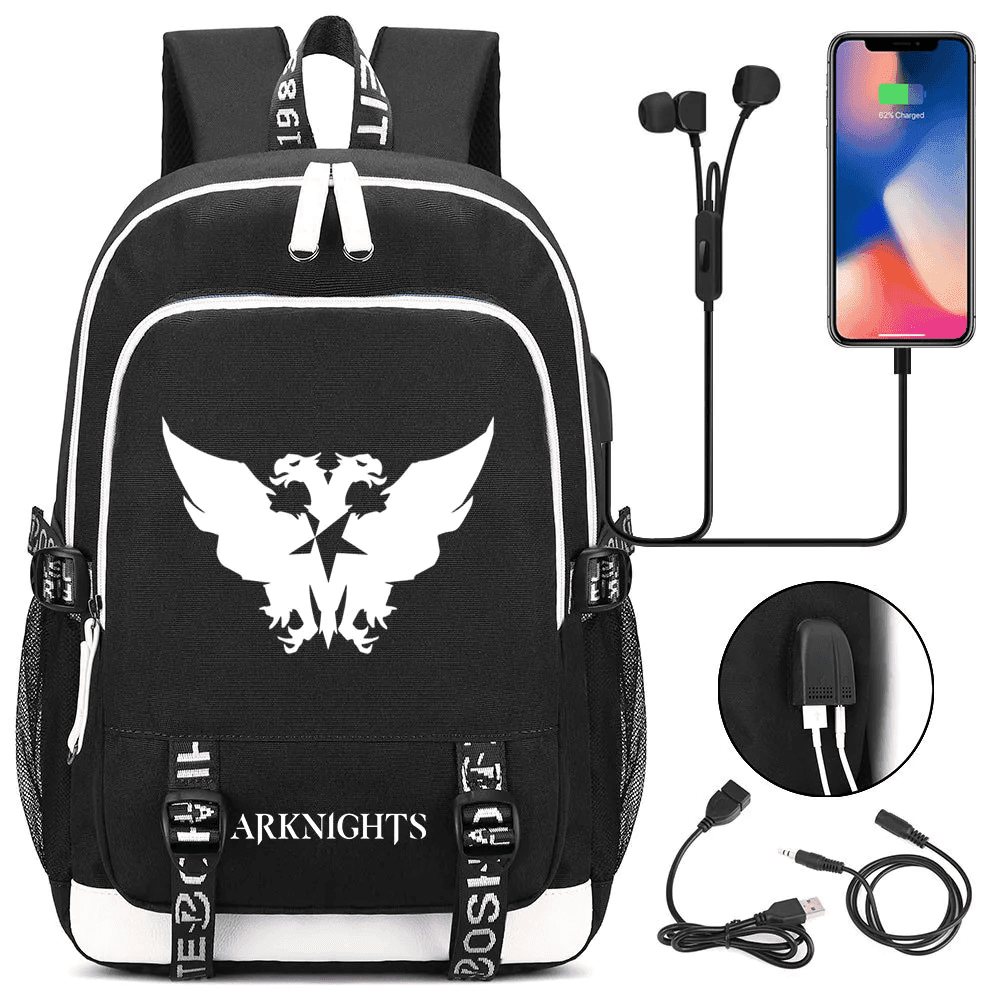 Anime Arknights Ursus USB Charging Backpack