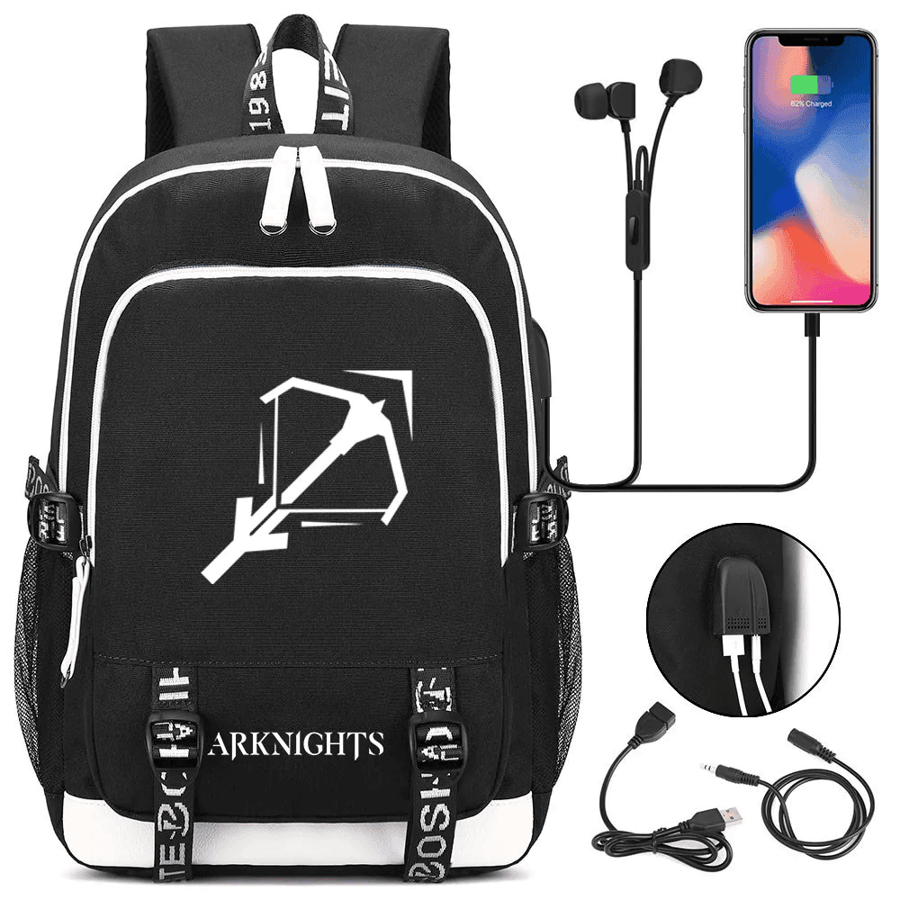 Anime Arknights Sniper USB Charging Backpack