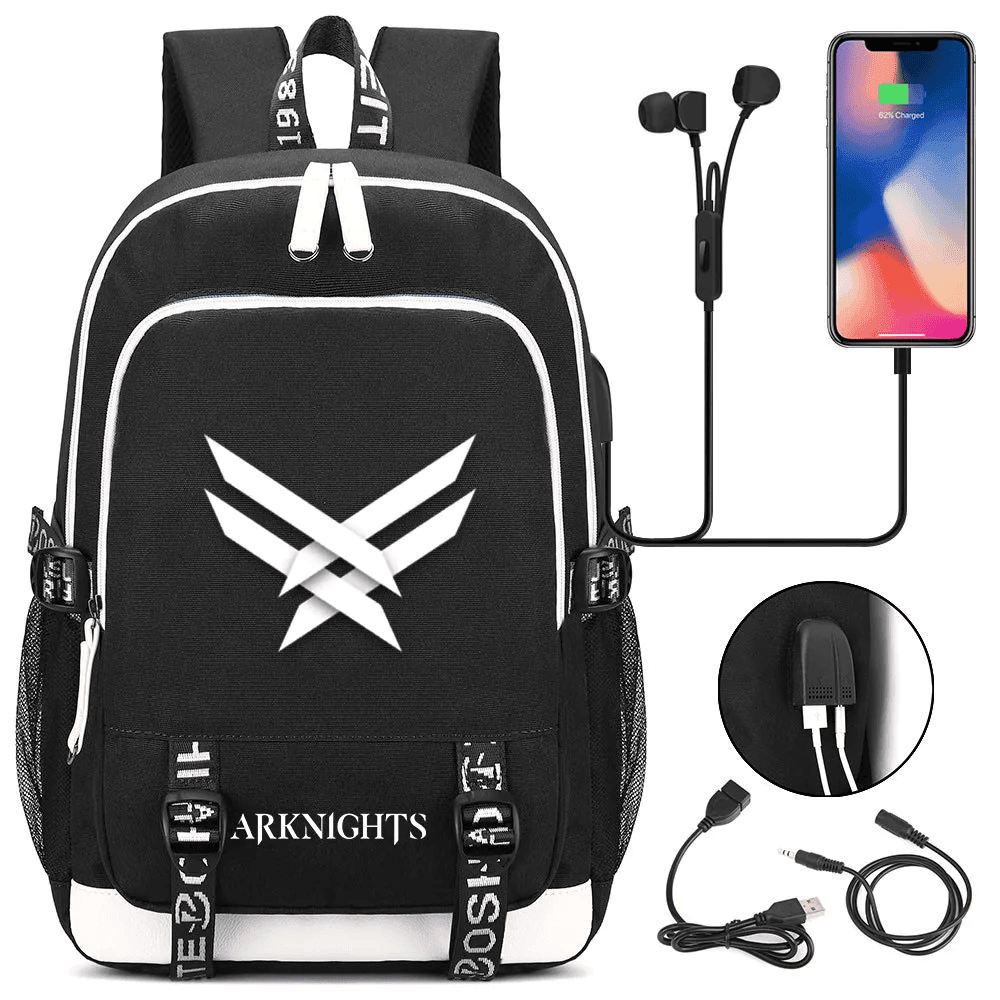 Anime Arknights Skyfire USB Charging Backpack