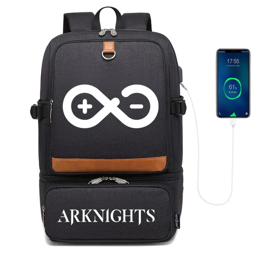 Arknights Anime Rhine Lab Printed Laptop Backpack