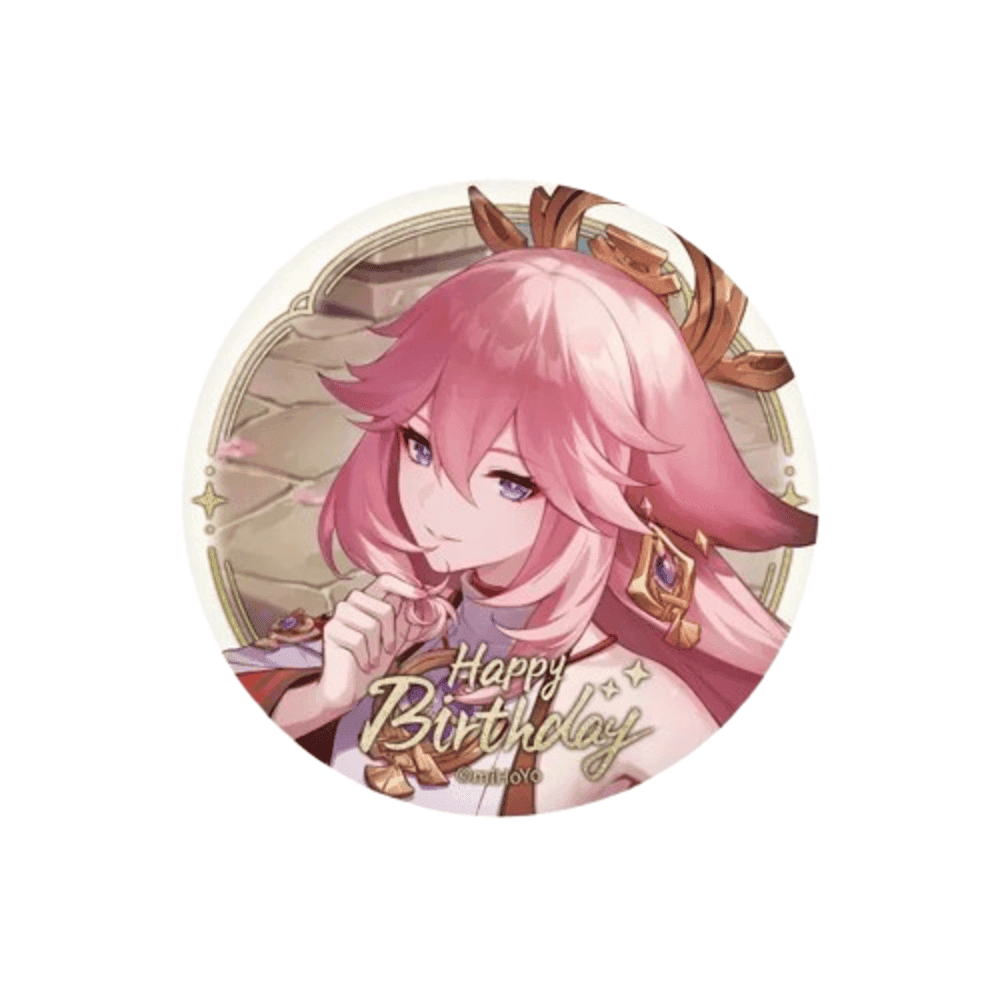 Anime Genshin Impact Yae Miko Birthday Series Badge