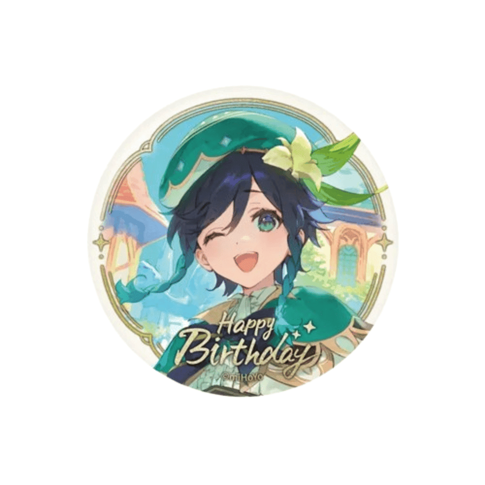 Anime Genshin Impact Venti Birthday Series Badge