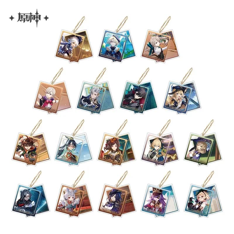 Sunsyea Genshin Impact Official Merch miHoYo Original Theme Series Keychain Pendant Vol.3 Alhaitham Kaveh Furina Wanderer Navia