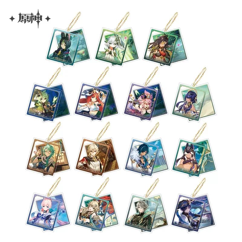 Sunsyea Genshin Impact Official Merch miHoYo Original Theme Series Keychain Pendant Vol.3 Alhaitham Kaveh Furina Wanderer Navia — detail 1