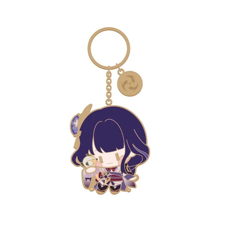 Sunsyea Genshin Impact Official Merch miHoYo Original Authentic Q Version Metal Keychain Pendant Kazuha Raiden Shogun Kokomi — detail 2