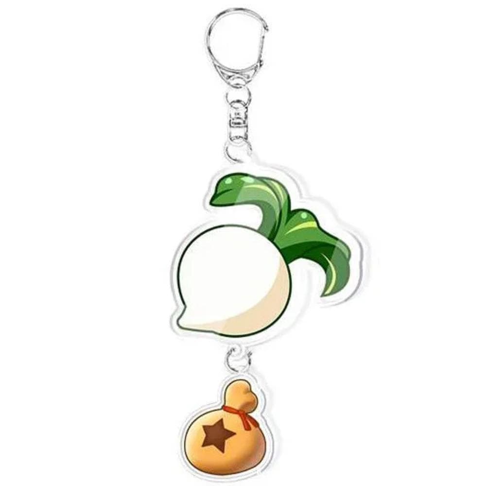 Anime Animal Crossing: New Horizons White Turnip Acrylic Keychain