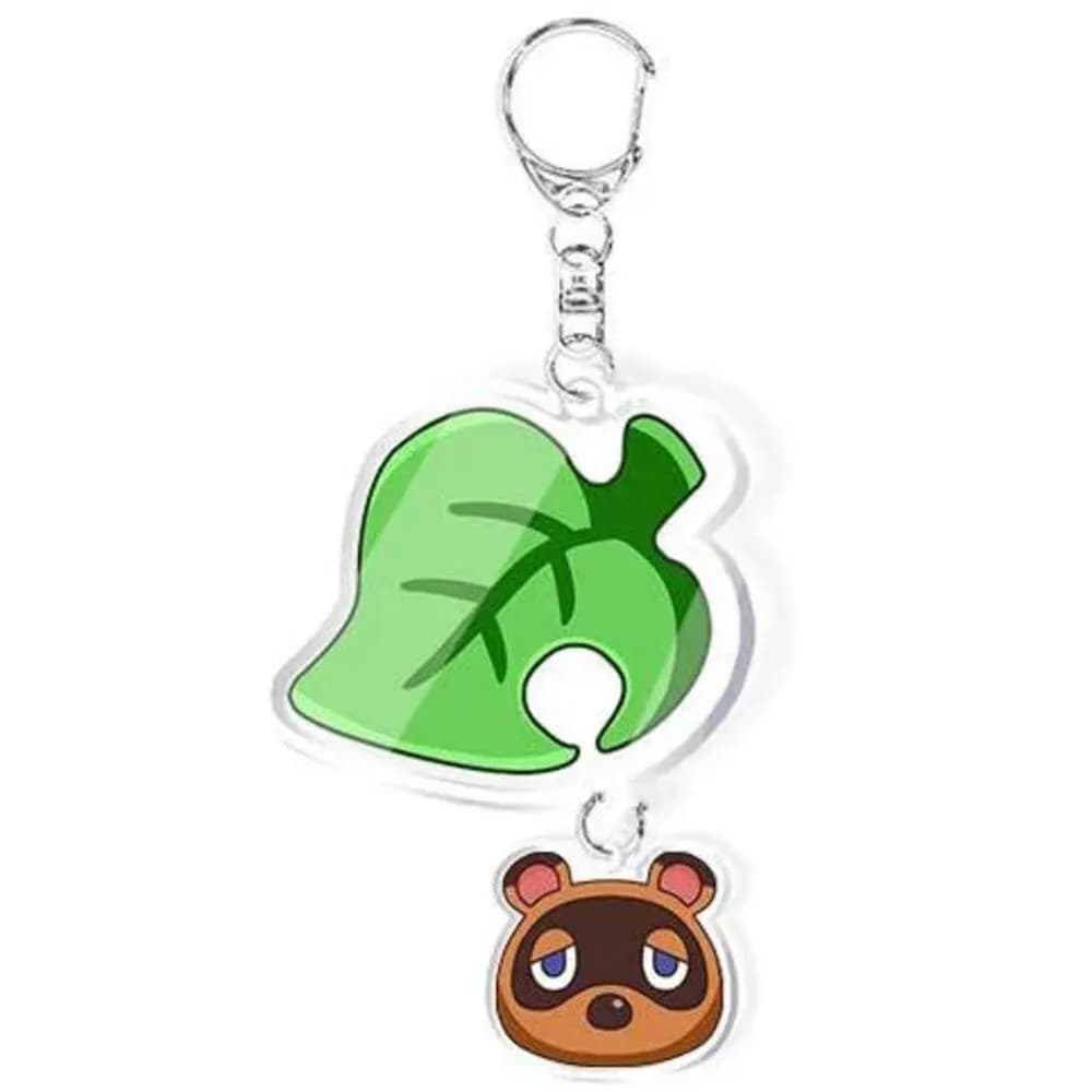 Anime Animal Crossing: New Horizons Tom Nook And Leaf Acrylic Keychain