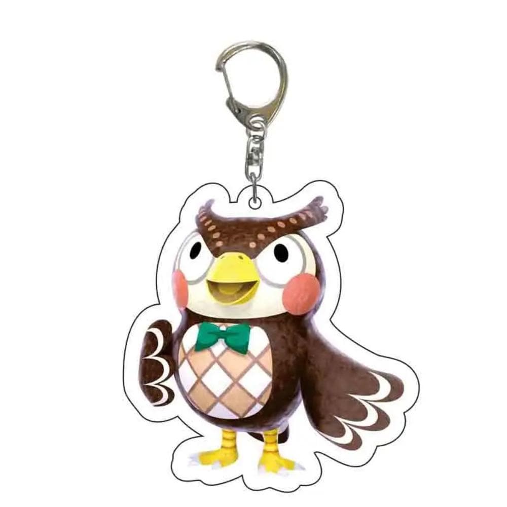 Anime Animal Crossing: New Horizons Blathers Acrylic Keychain