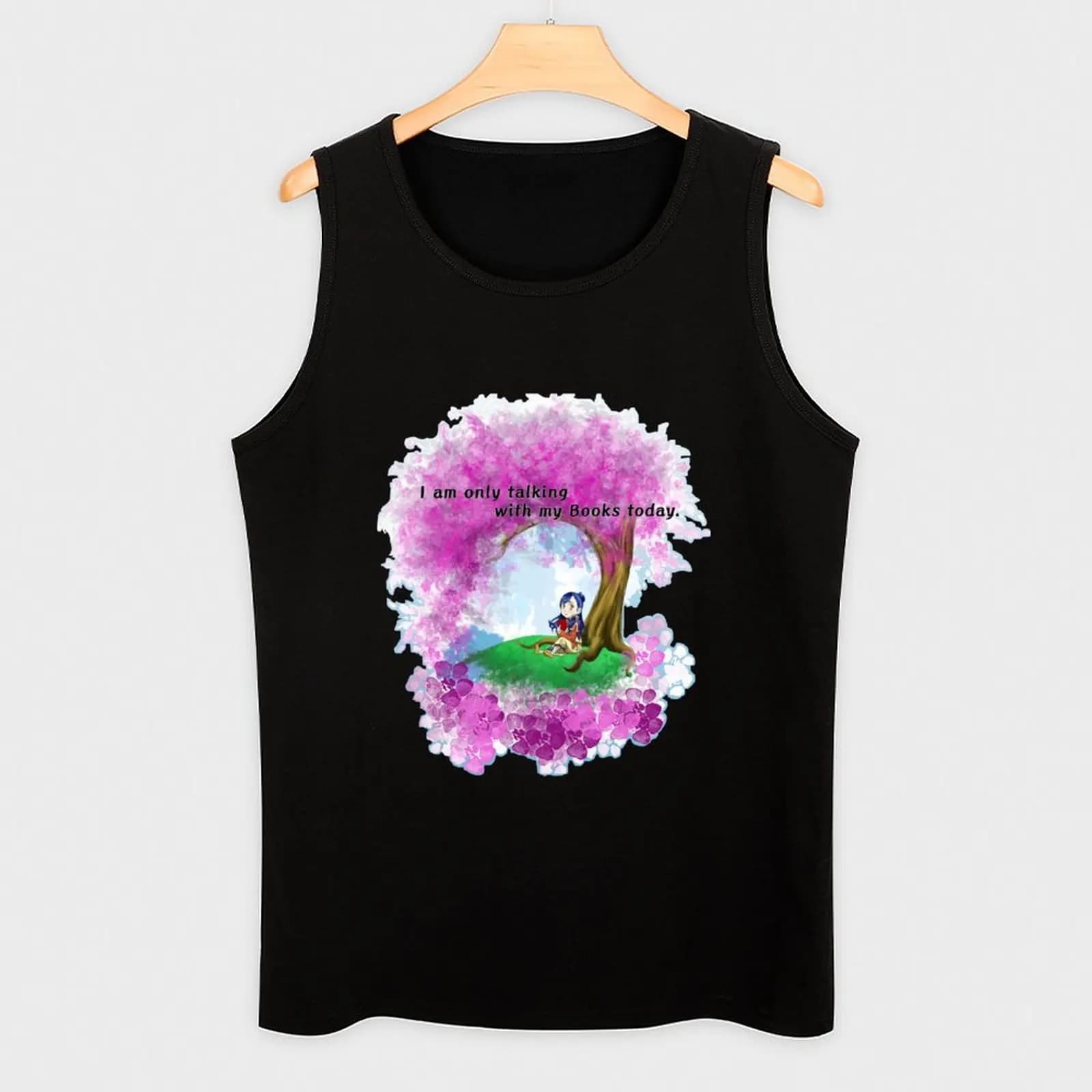 Anime Ascendance Of A Bookworm I Am Only Talking To My Books Today Black Tank Top — detail 2