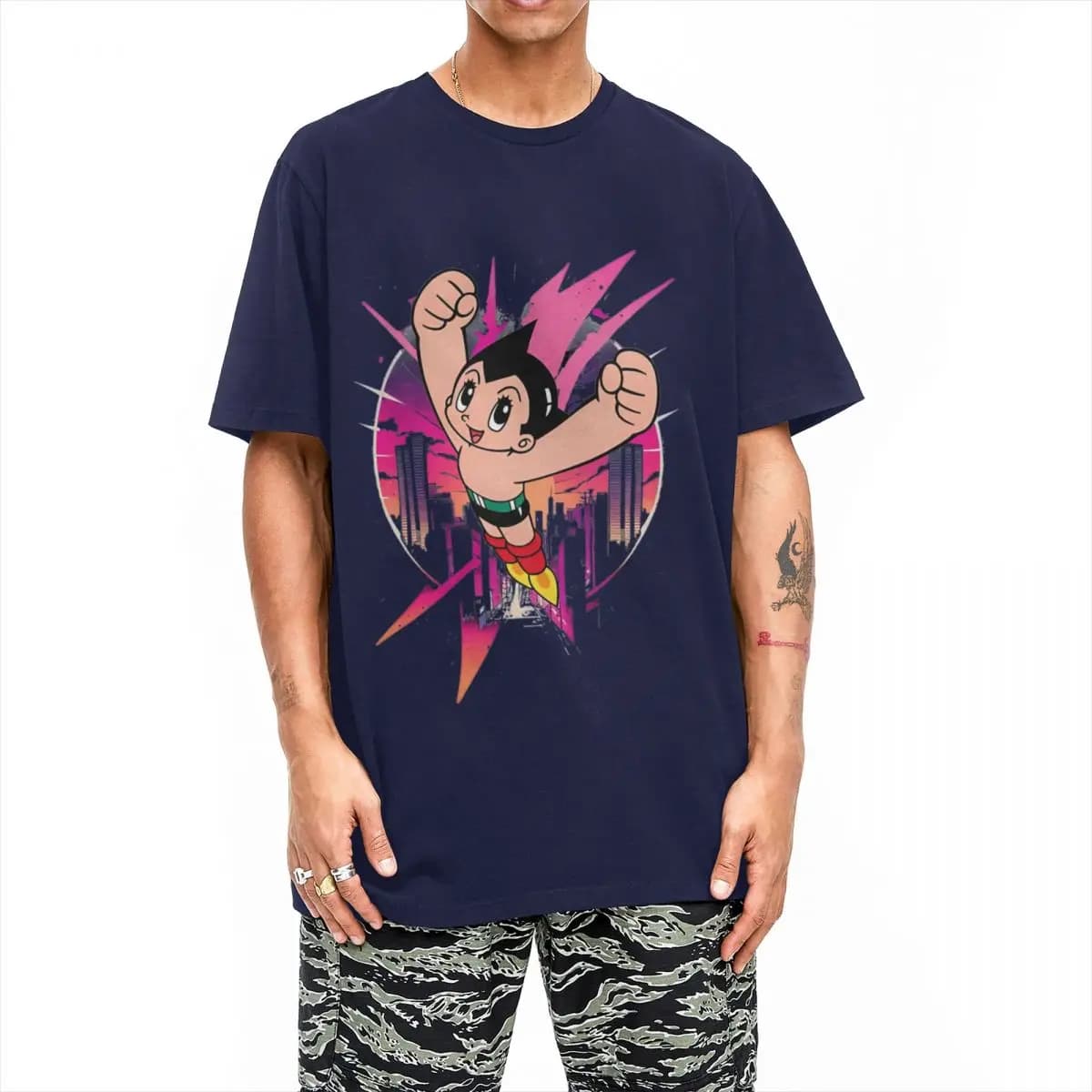 Astro Boy Anime Printed Round Neck T-Shirt — detail 2