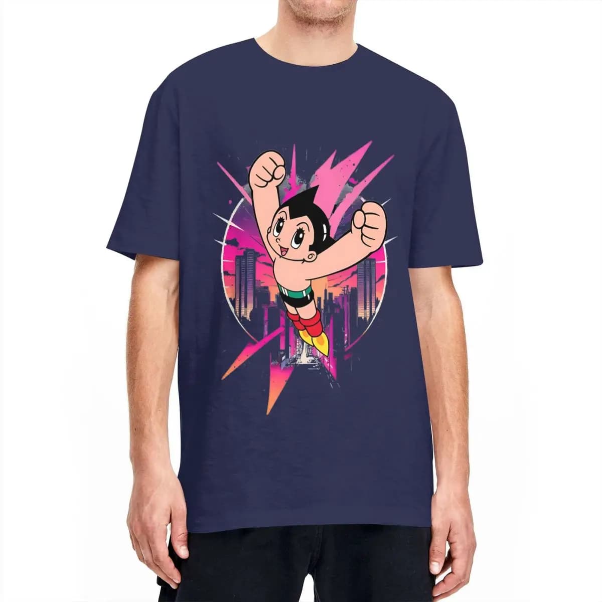 Astro Boy Anime Printed Round Neck T-Shirt — detail 1