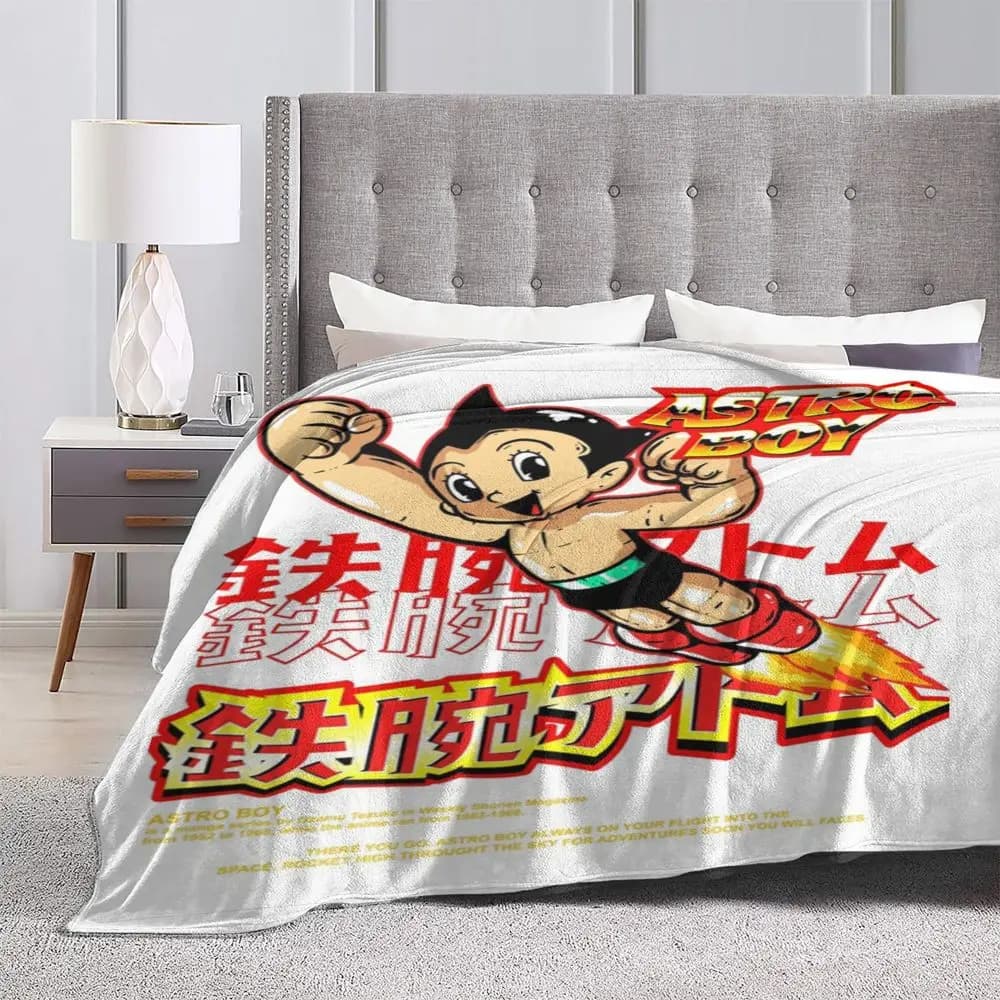 Anime Astro Boy Warm White Blanket — detail 1