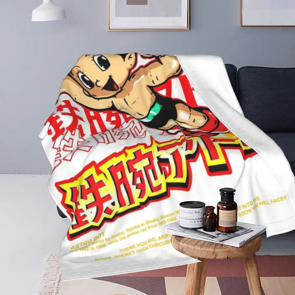 Anime Astro Boy Warm White Blanket — detail 2