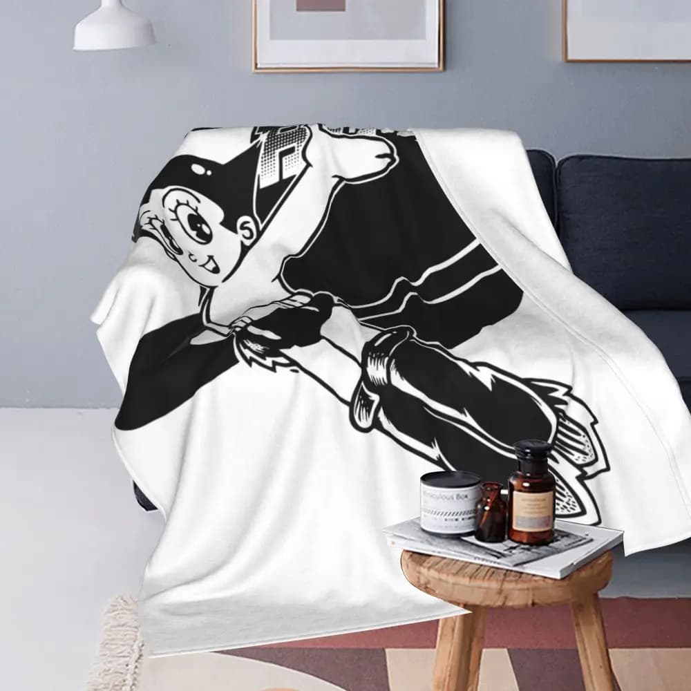 Astro Boy Anime Printed White Blanket — detail 2