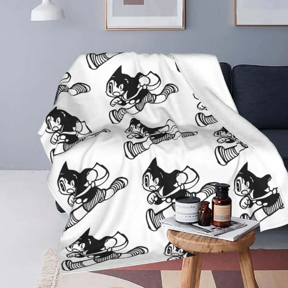 Astro Boy Printed White Anime Blanket — detail 2