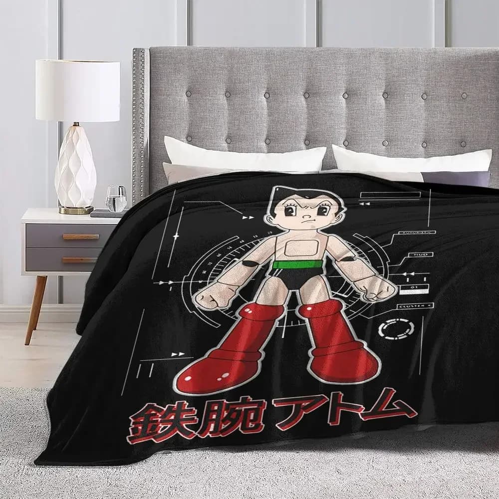 Anime Astro Boy Mighty Atom Throw Blanket — detail 2