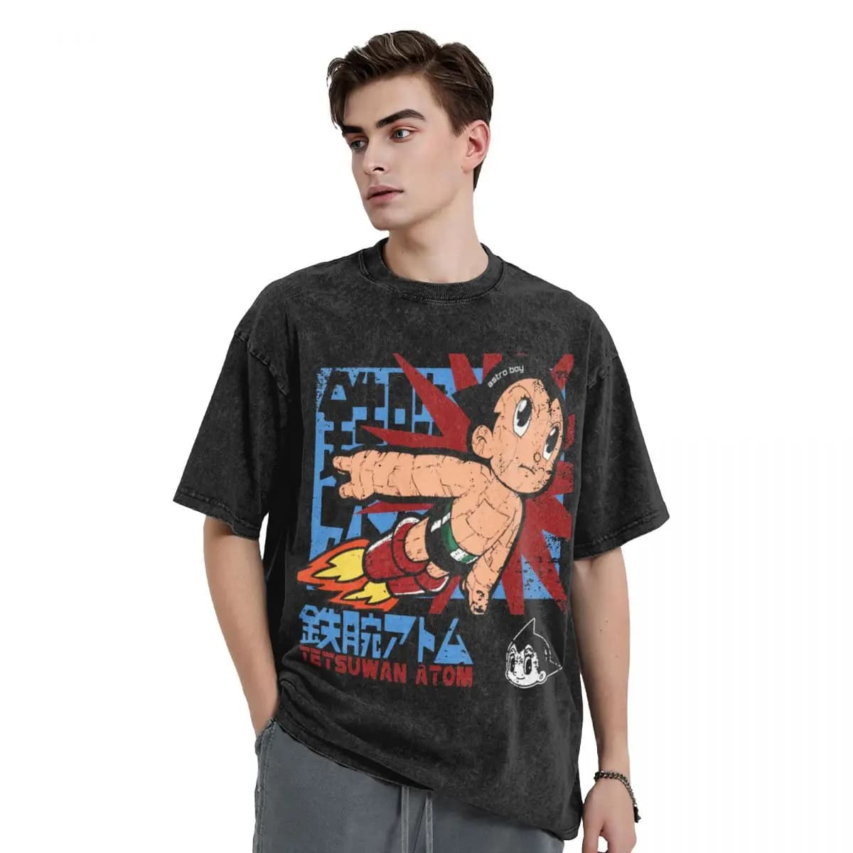 Anime Astro Boy Mighty Atom Short Sleeve T-Shirt — detail 2