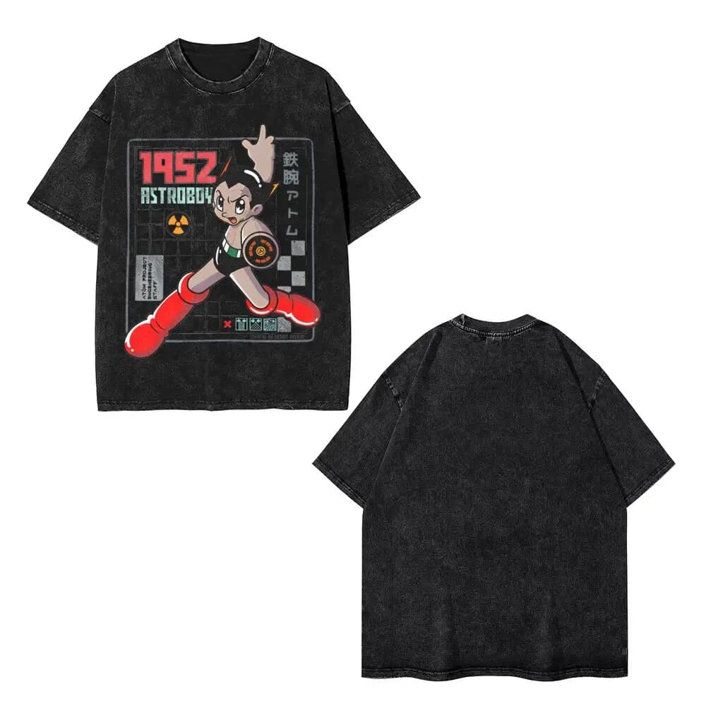 Anime Astro Boy Black T-Shirt — detail 1