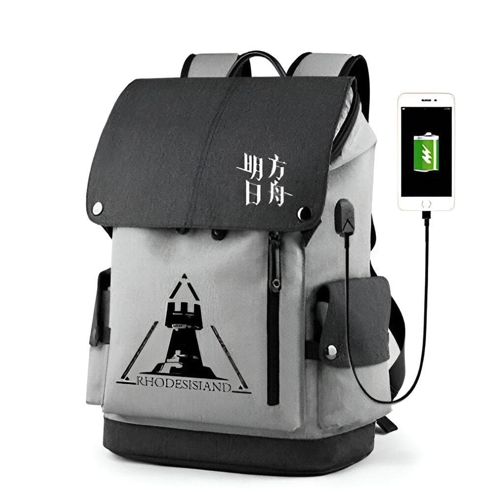 Anime Arknights Rhodes Island USB Port Backpack