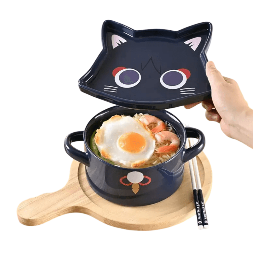 Anime Genshin Impact Fairy Tale Cat Ceramic Tableware Set — detail 1