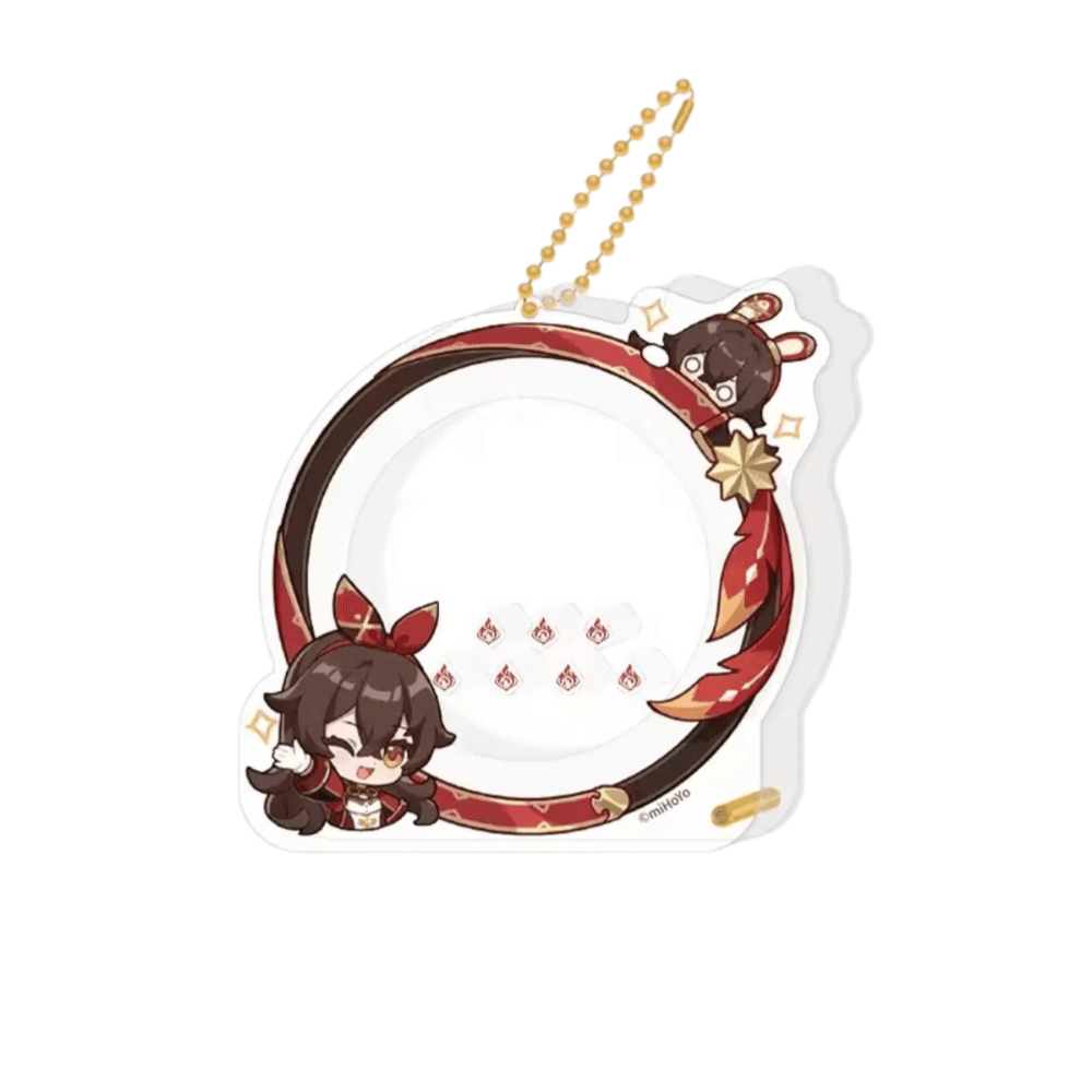 Anime Genshin Impact Amber Acrylic Storage Keychain