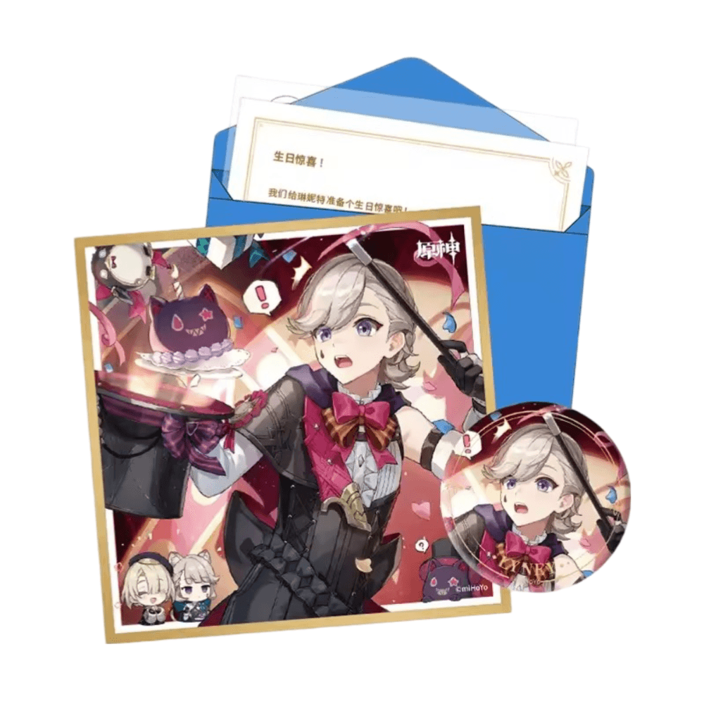 Anime Genshin Impact Lyney Birthday Gift Box Set