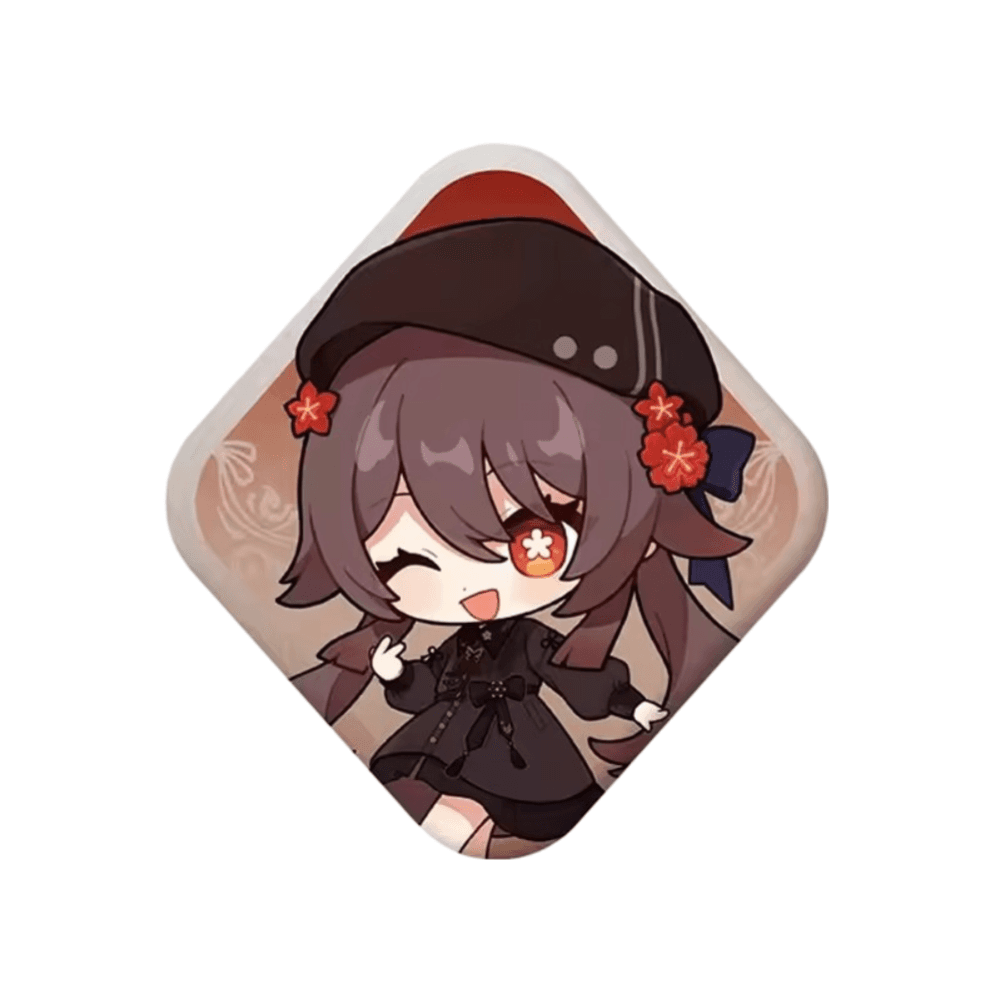 Genshin Impact Anime Hu Tao Print Badge