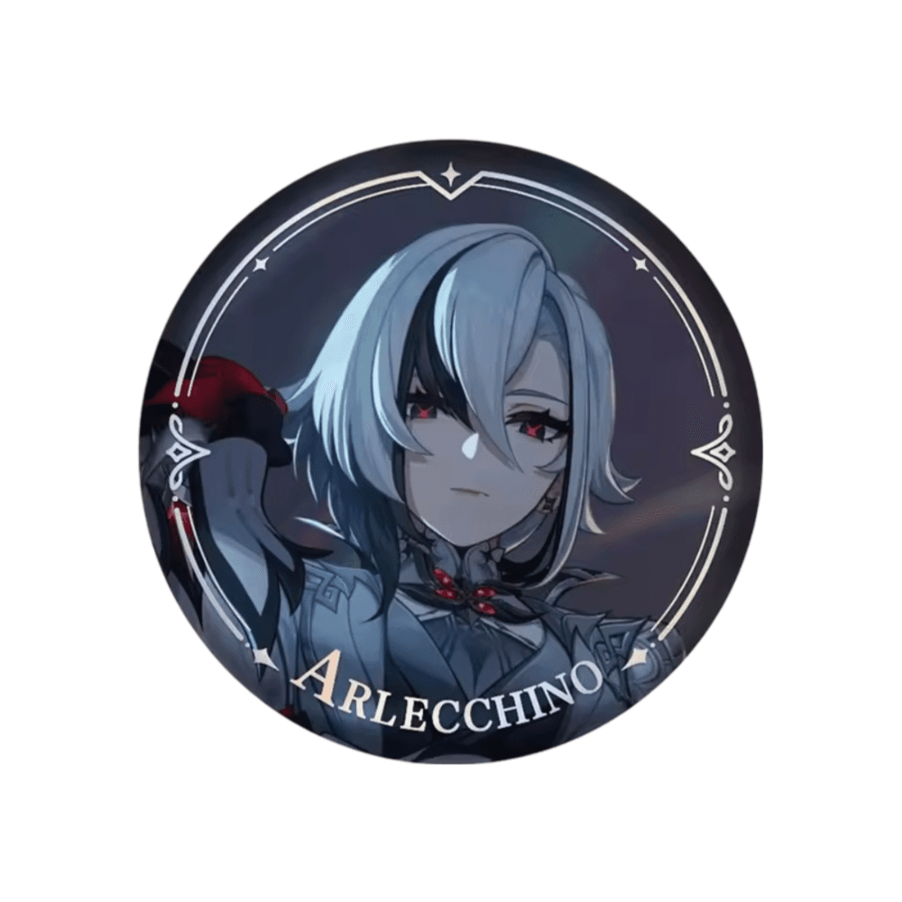 Anime Genshin Impact Arlecchino Original Authentic Badge