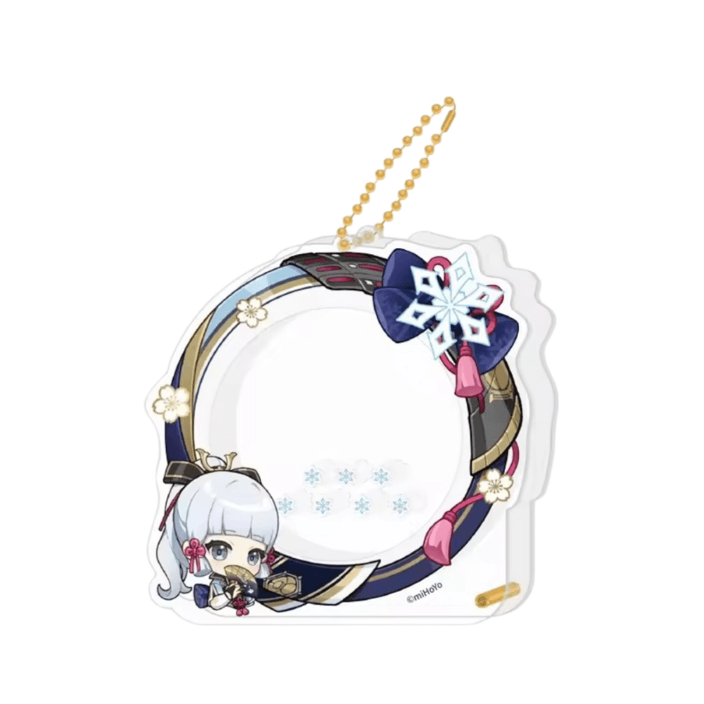 Anime Genshin Impact Kamisato Ayaka Acrylic Storage Keychain