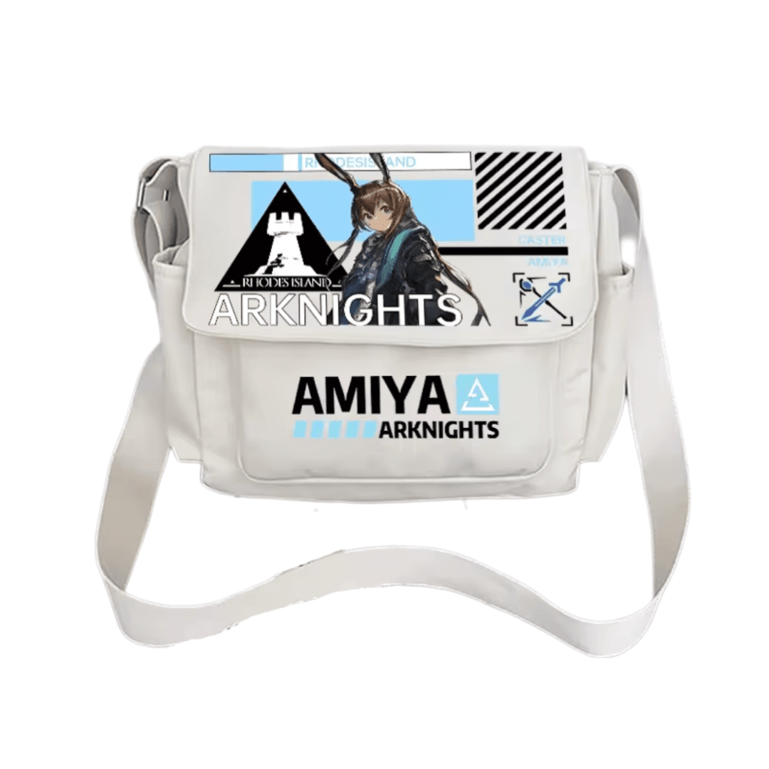 Anime Arknights Amiya White Shoulder Bag