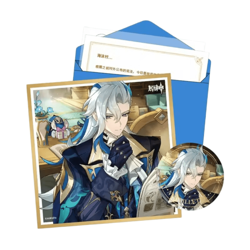 Anime Genshin Impact Neuvillette Birthday Gift Box Set