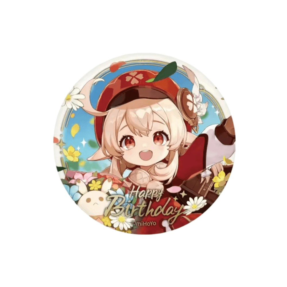 Genshin Impact Klee Anime Happy Birthday Badge