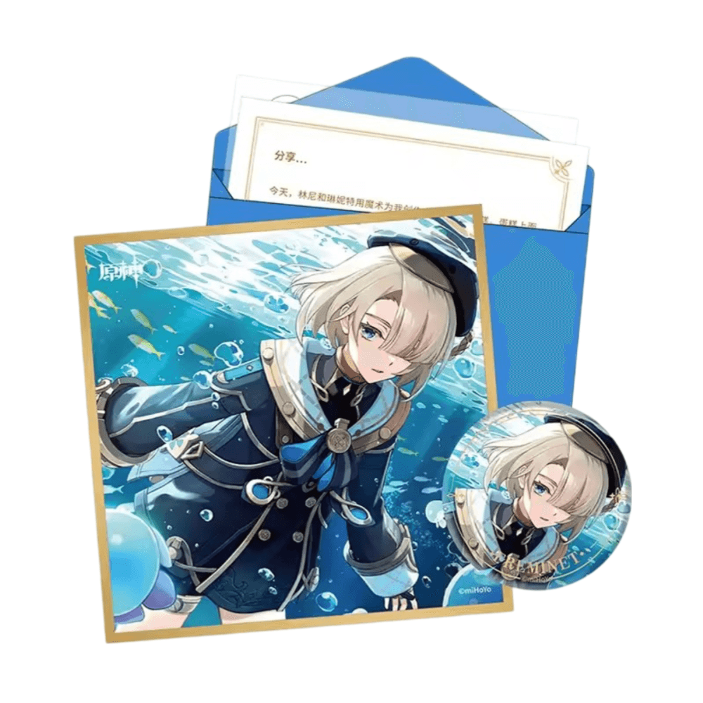 Anime Genshin Impact Freminet Birthday Gift Box Set