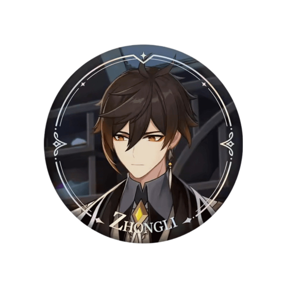 Anime Genshin Impact Zhongli Original Authentic Badge