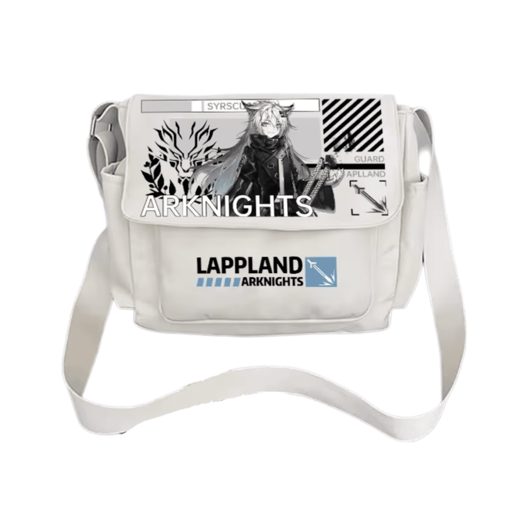 Anime Arknights Lappland White Shoulder Bag