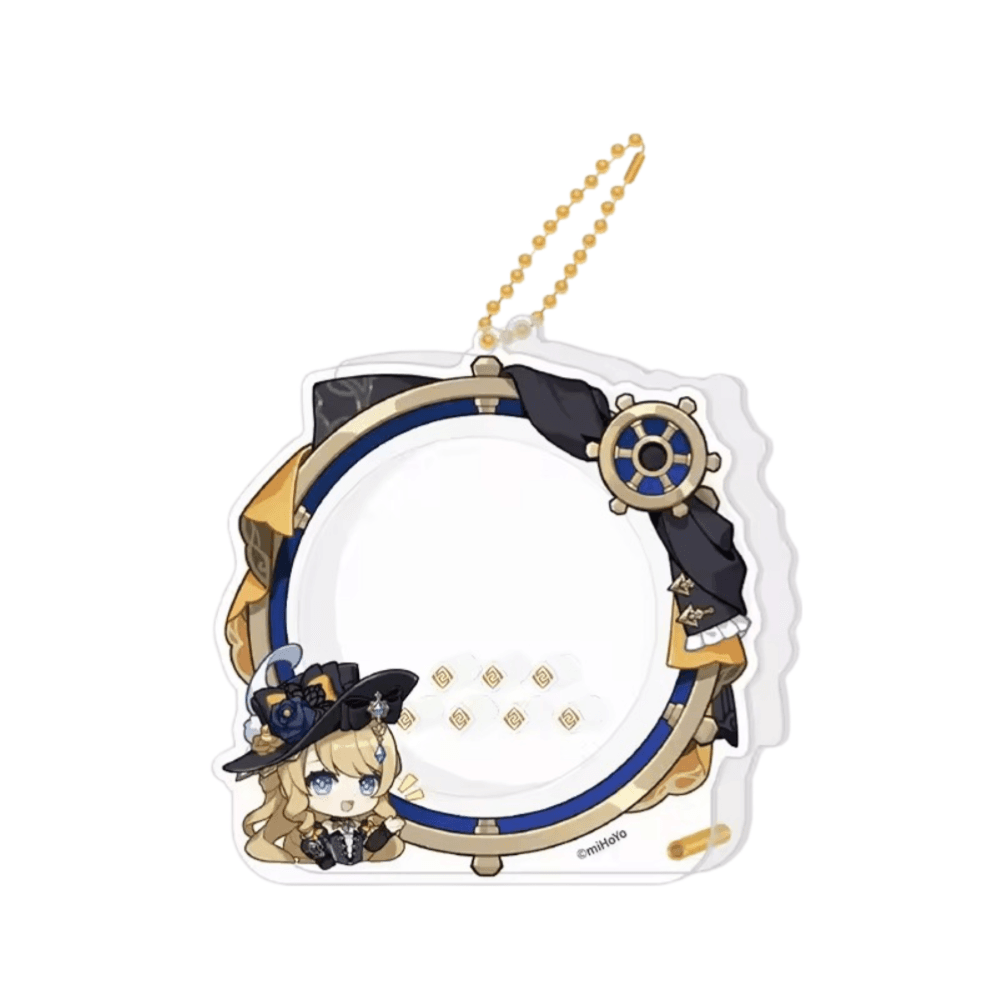 Anime Genshin Impact Navia Acrylic Storage Keychain