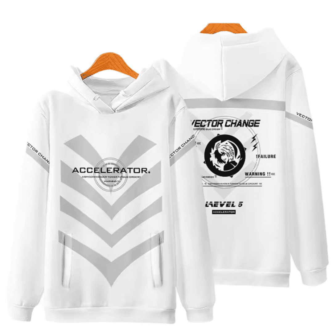 Anime A Certain Magical Index Accelerator White Hoodie