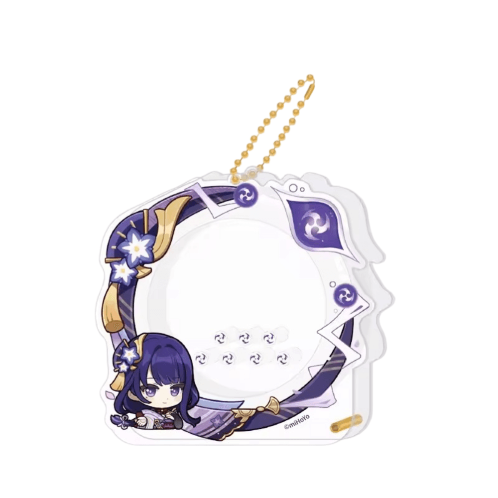 Anime Genshin Impact Raiden Shogun Acrylic Storage Keychain