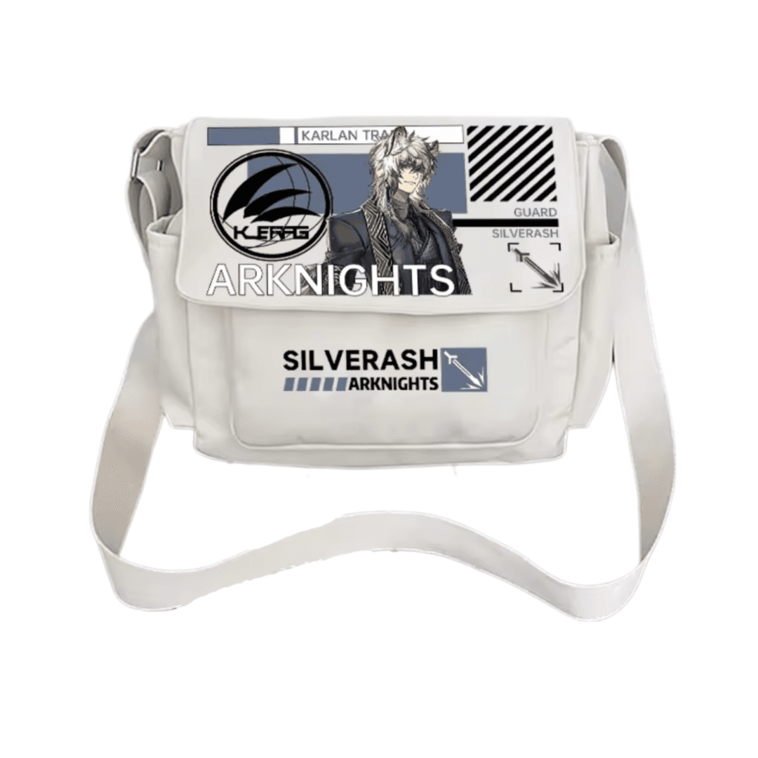Anime Arknights SilverAsh White Shoulder Bag