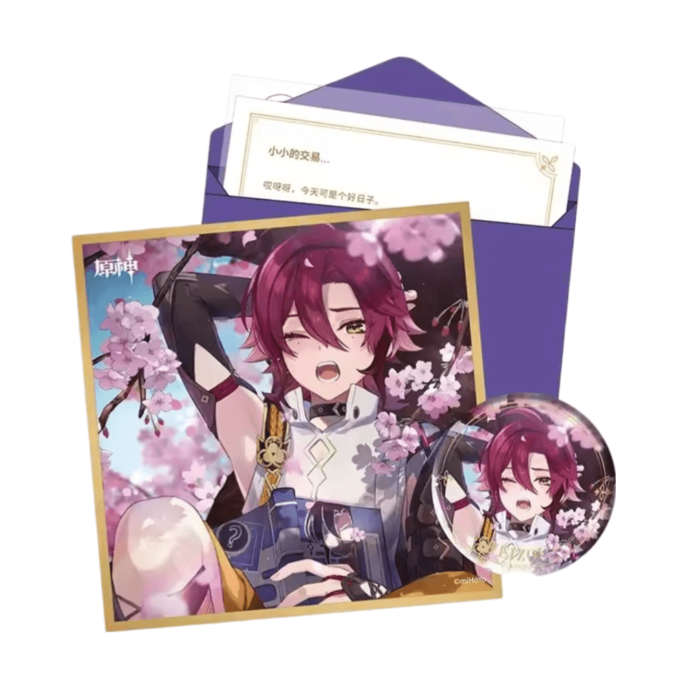 Anime Genshin Impact Shikanoin Heizou Birthday Gift Box Set