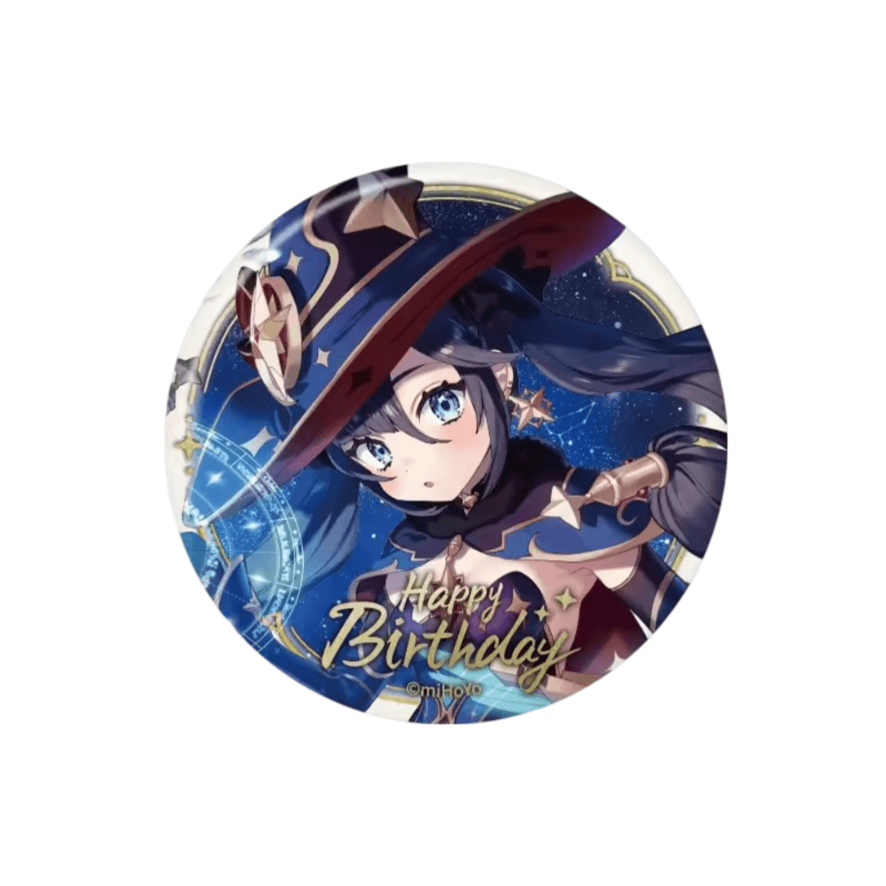 Genshin Impact Mona Anime Happy Birthday Badge
