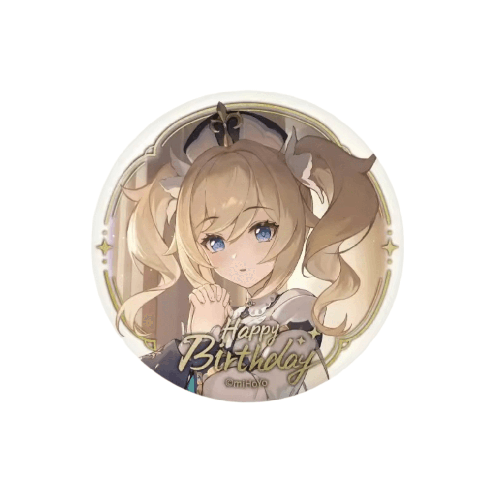 Anime Genshin Impact Barbara Happy Birthday Badge