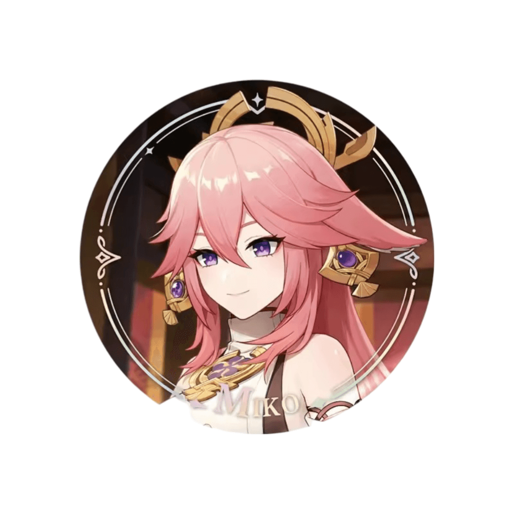Anime Genshin Impact Yae Miko Original Authentic Badge