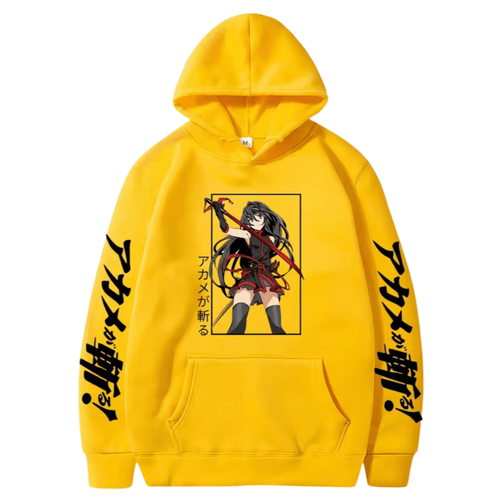 Anime Akame Ga Kill Yellow Color Hoodie