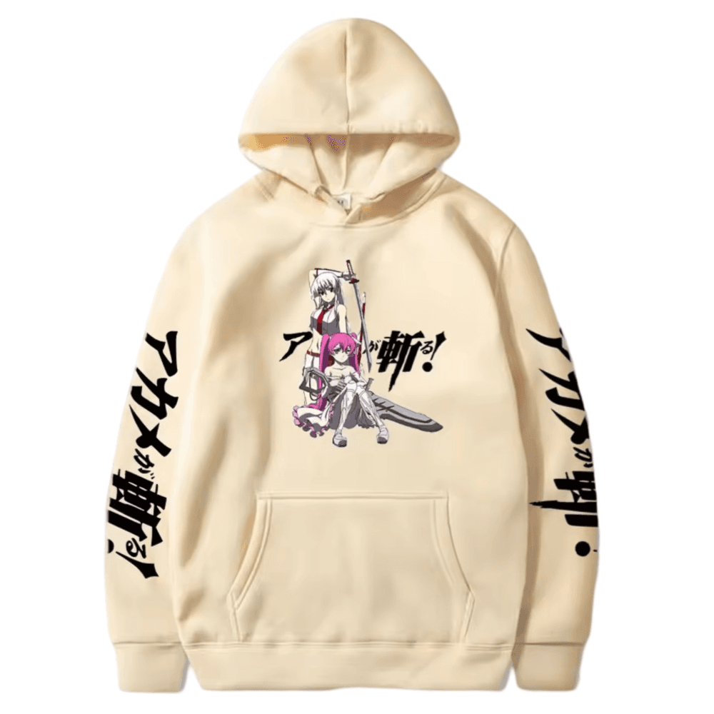 Anime Akame Ga Kill Esdeath With Mine Khaki Color Hoodie