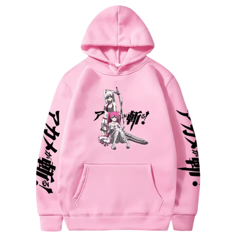 Anime Akame Ga Kill Esdeath With Mine Pink Color Hoodie