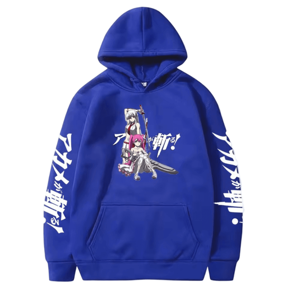 Anime Akame Ga Kill Esdeath With Mine Blue Color Hoodie