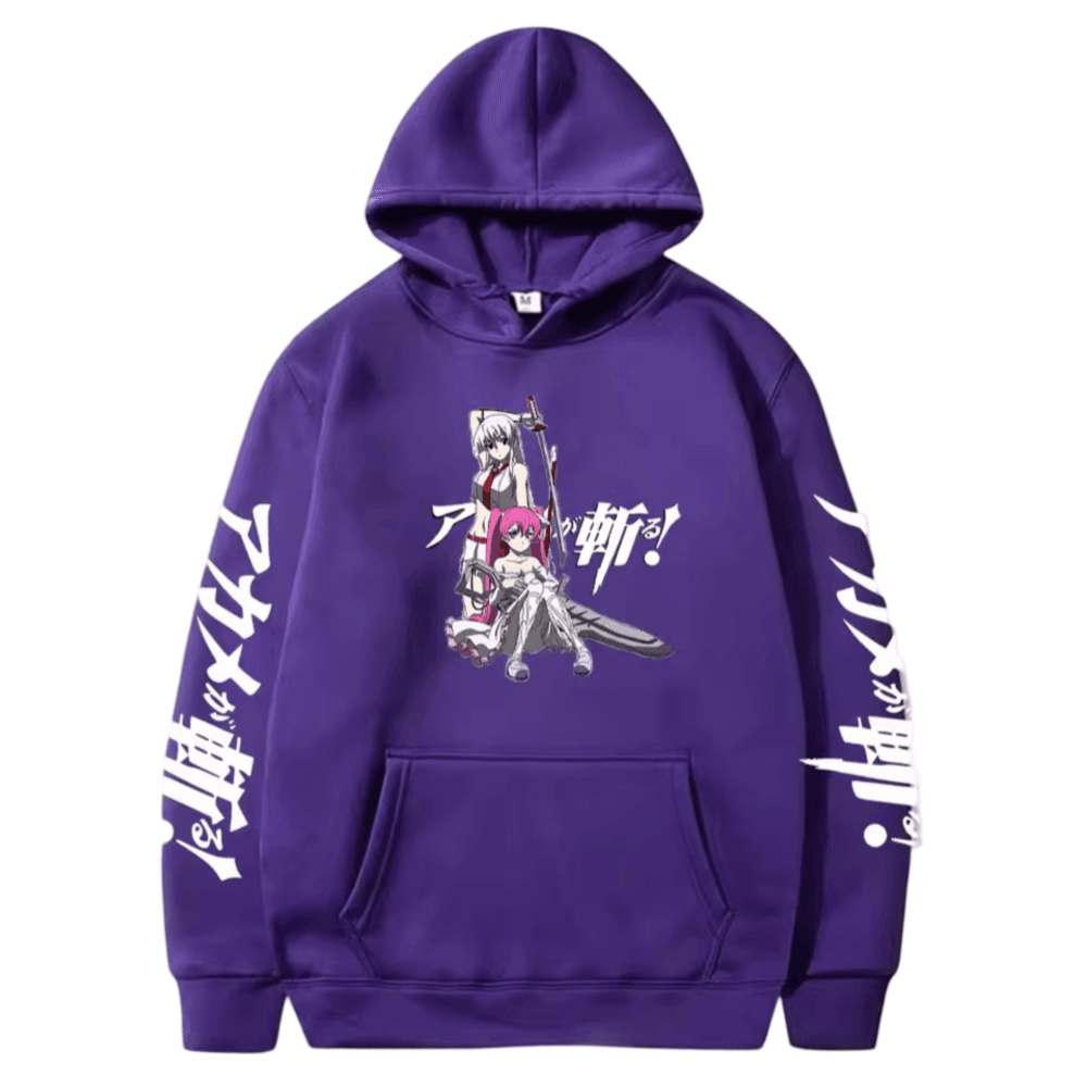 Anime Akame Ga Kill Esdeath With Mine Purple Color Hoodie