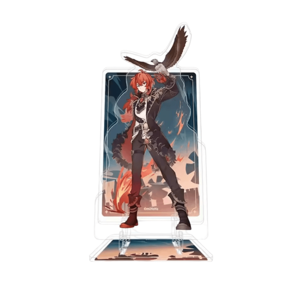 Anime Genshin Impact Diluc Acrylic Phone Stand