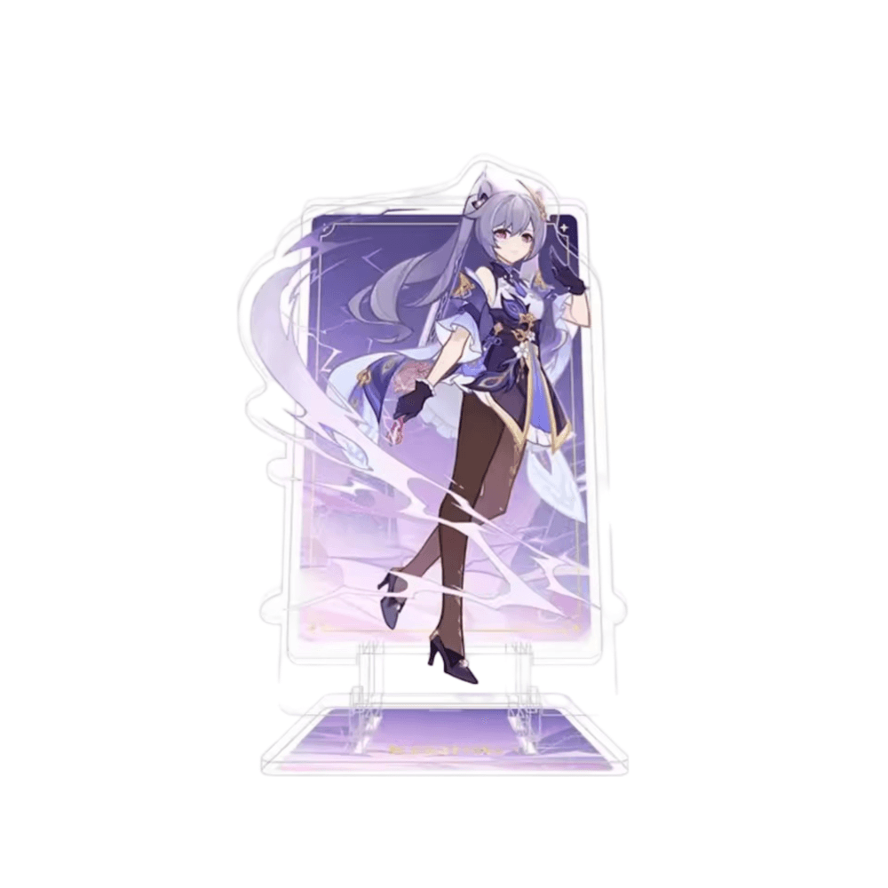 Anime Genshin Impact Keqing Acrylic Phone Stand